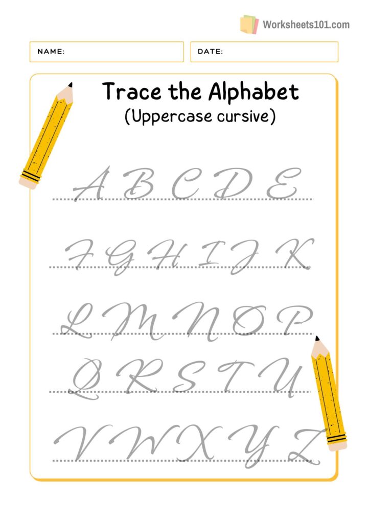 Cursive Uuppercase tracing