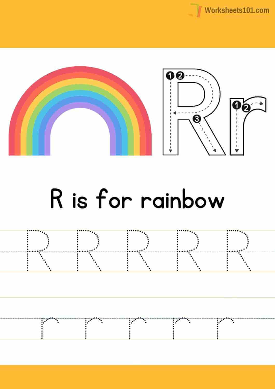 Tracing Letters with Pictures - Worksheets101