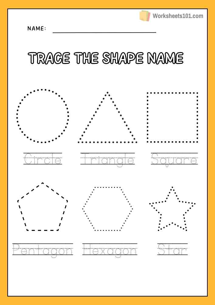 Shape Tracing Worksheets Worksheets101